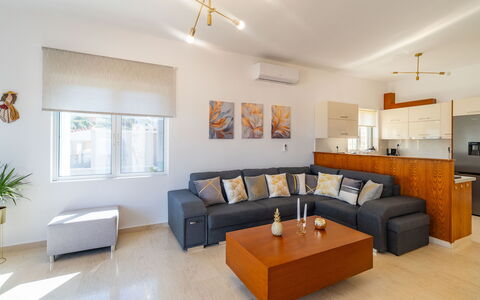 Accommodatie Christianna Apartments 1: Keuken, Lunchroom, Woonkamer