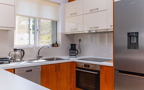 Accommodatie Christianna Apartments 1: Keuken, Lunchroom, Woonkamer