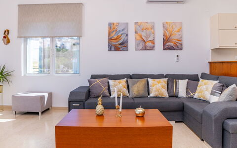 Accommodatie Christianna Apartments 1: Keuken, Lunchroom, Woonkamer