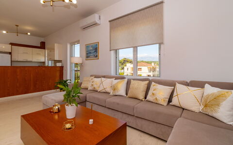 Accommodatie Christianna Apartments 2: Keuken, Lunchroom, Woonkamer