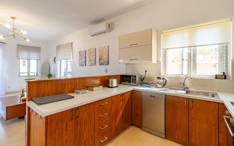 Accommodatie Christianna Apartments 1: Keuken, Lunchroom, Woonkamer