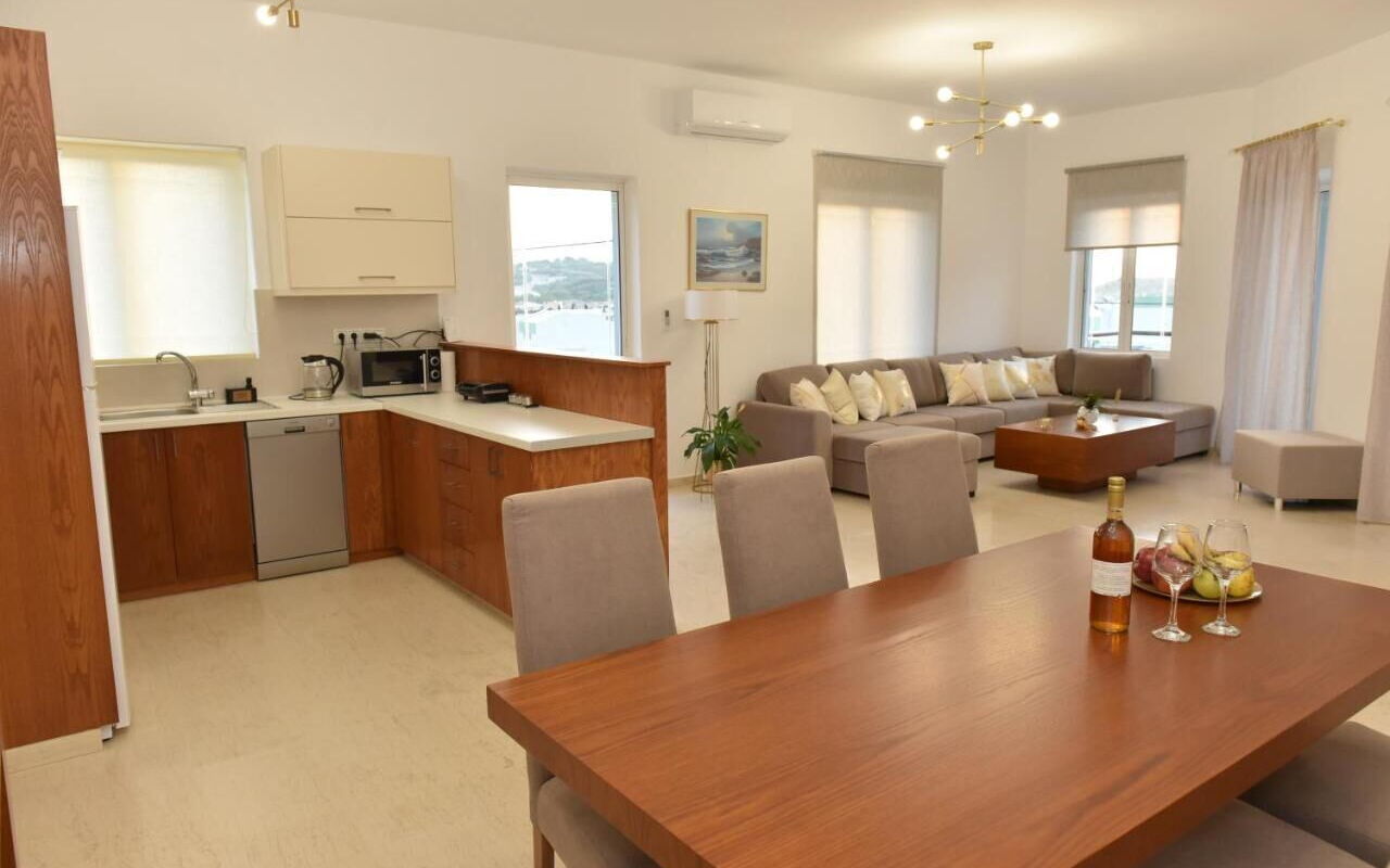 Accommodatie Christianna Apartments 1: Keuken, Lunchroom, Woonkamer