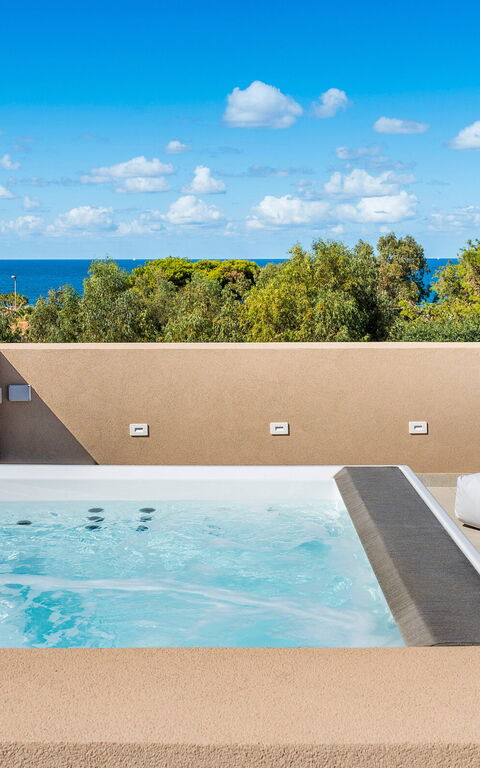 Villa Castalia: bubbelbad, Buitenkanten, Buitenshuis, Keer bekeken