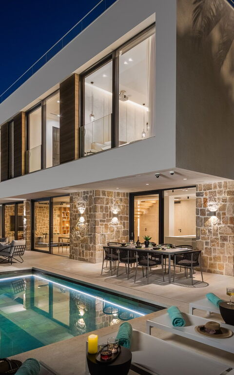 Villa Olive Vista 2: Balkon / terras / patio, Buitenkanten, Buitenshuis, zwembad