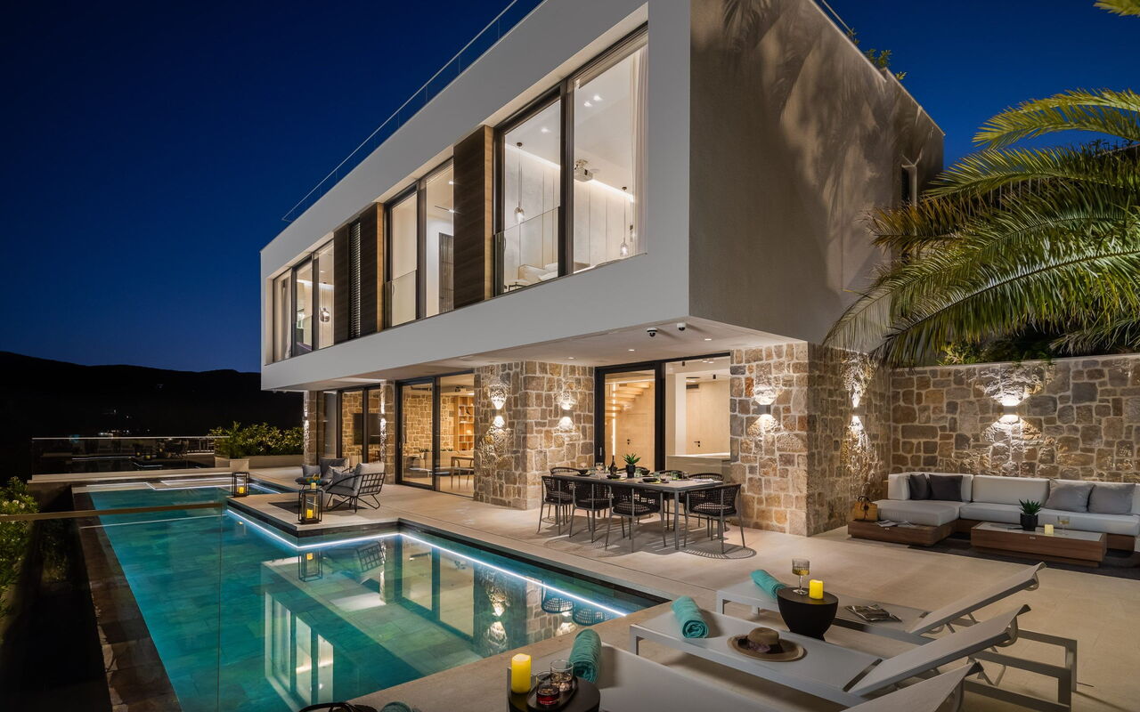 Villa Olive Vista 2: Balkon / terras / patio, Buitenkanten, Buitenshuis, zwembad