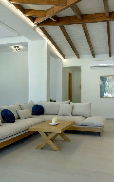 Villa Aurora Blue: Woonkamer