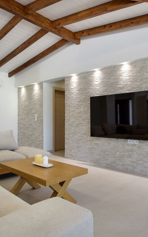 Villa Aurora Blue: Woonkamer