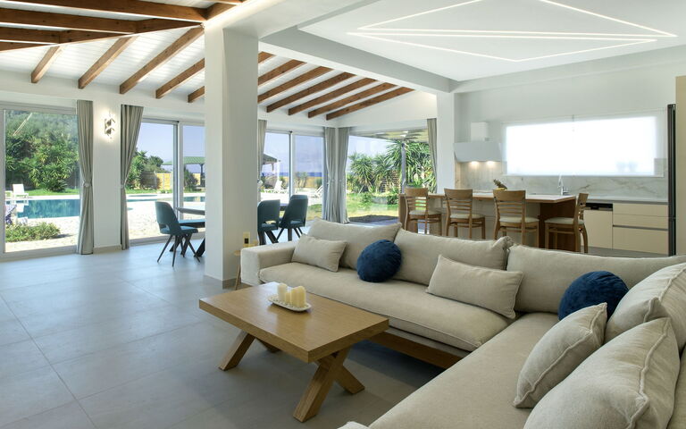 Villa Aurora Blue: Woonkamer