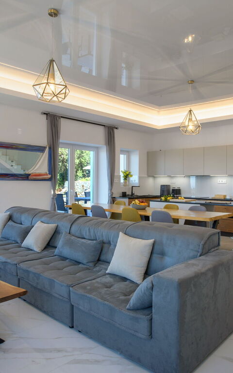 Villa Sunset: Keuken, Woonkamer