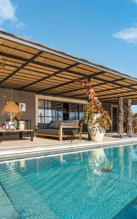 Villa Zigulotto: Balkon / terras / patio, Buitenkanten, Buitenshuis, zwembad