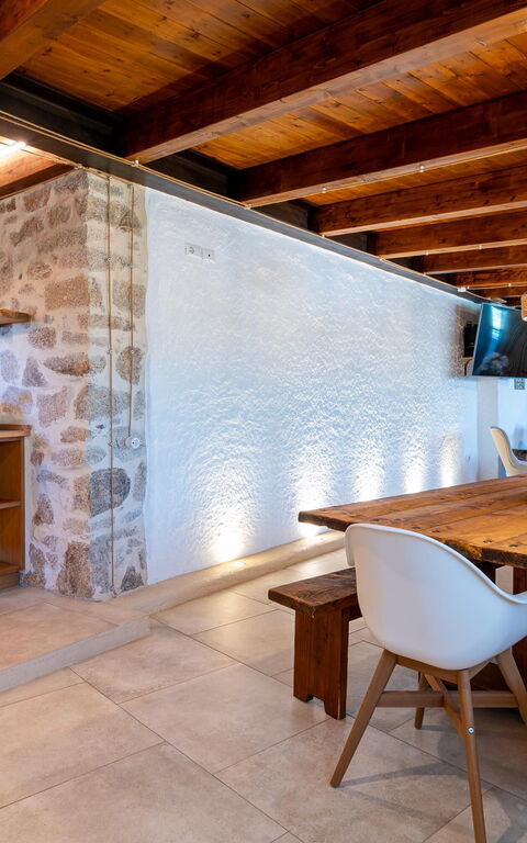 Villa Sole Tra i Ginepri: Keuken, Lunchroom, Woonkamer