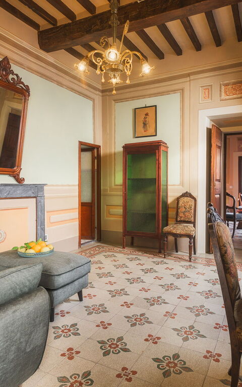 Villa Laparelli Pitti: Woonkamer