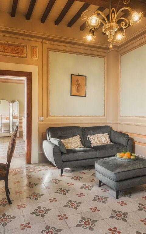 Villa Laparelli Pitti: Woonkamer
