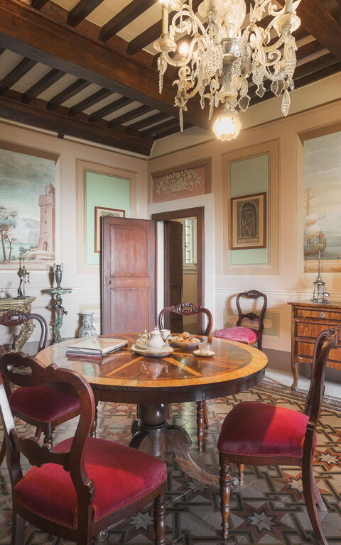 Villa Laparelli Pitti: Woonkamer