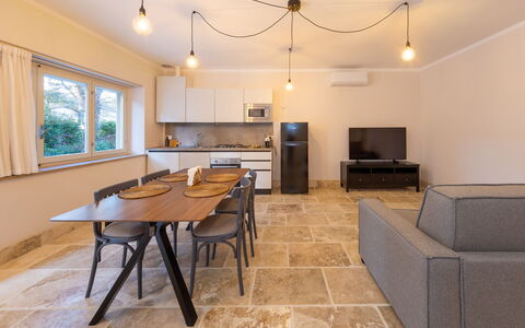 Accommodatie Borgo Ariano 4: Keuken, Lunchroom, Woonkamer