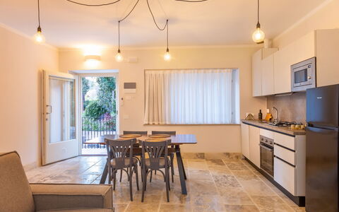 Accommodatie Borgo Ariano 4: Keuken, Lunchroom, Woonkamer