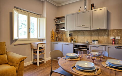 Accommodatie Borgo Ariano 20: Keuken, Lunchroom, Woonkamer