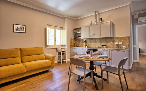 Accommodatie Borgo Ariano 20: Keuken, Lunchroom, Woonkamer