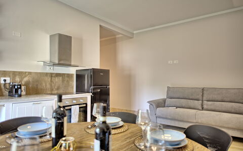 Accommodatie Borgo Ariano 19: Keuken, Lunchroom, Woonkamer