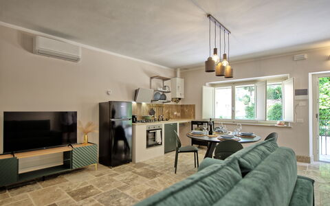 Accommodatie Borgo Ariano 3: Keuken, Lunchroom, Woonkamer