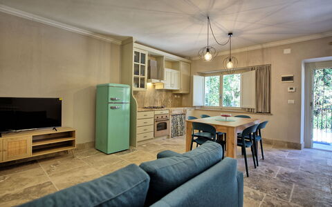 Accommodatie Borgo Ariano 5: Keuken, Lunchroom, Woonkamer