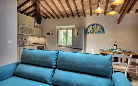Accommodatie Borgo Ariano 6: Keuken, Lunchroom, Woonkamer
