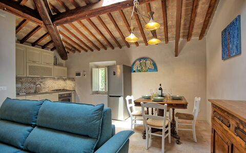 Accommodatie Borgo Ariano 6: Keuken, Lunchroom, Woonkamer