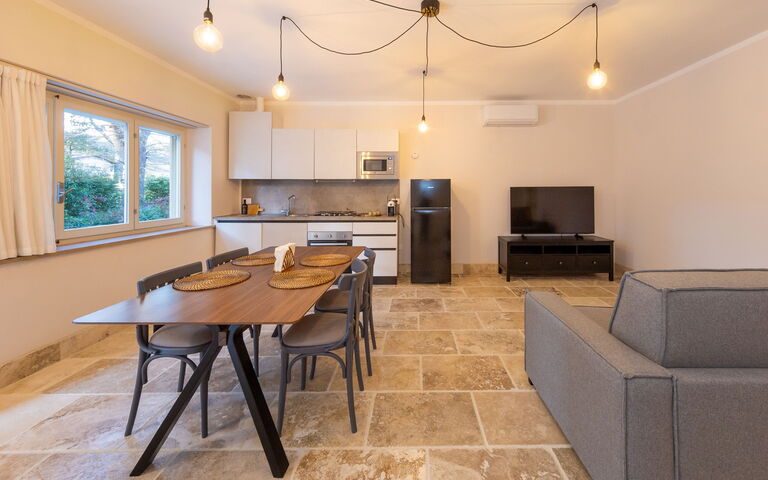 Accommodatie Borgo Ariano 4: Keuken, Lunchroom, Woonkamer