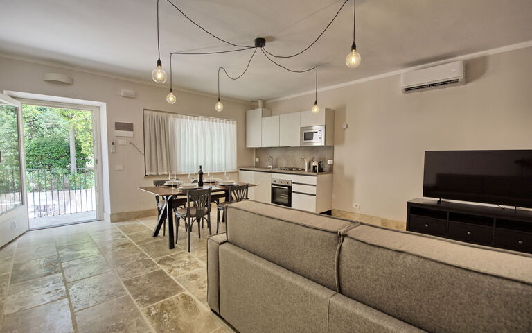 Accommodatie Borgo Ariano 4: Keuken, Lunchroom, Woonkamer