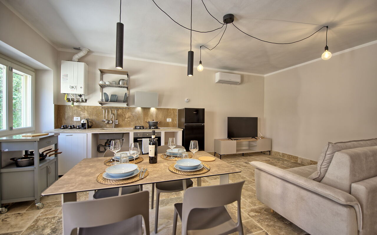 Accommodatie Borgo Ariano 2: Keuken, Lunchroom, Woonkamer