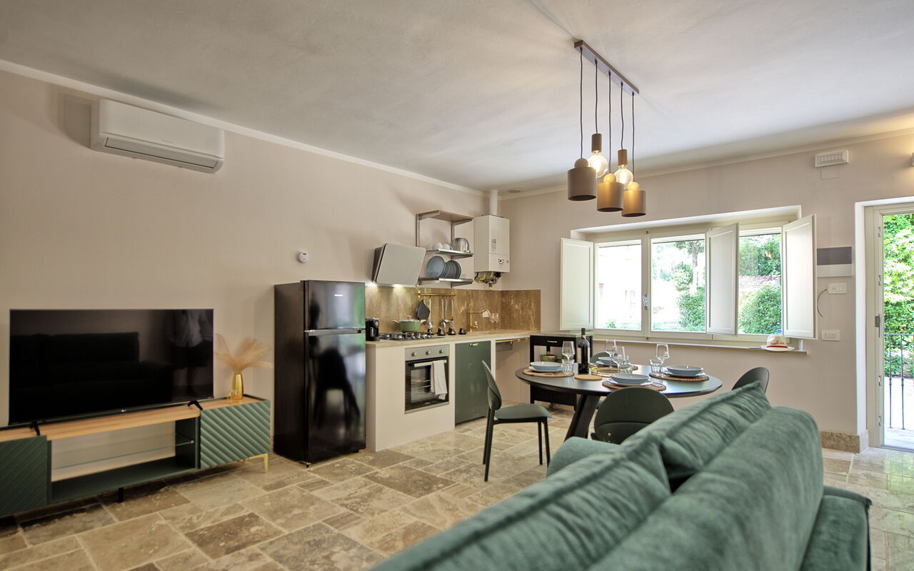 Accommodatie Borgo Ariano 3: Keuken, Lunchroom, Woonkamer