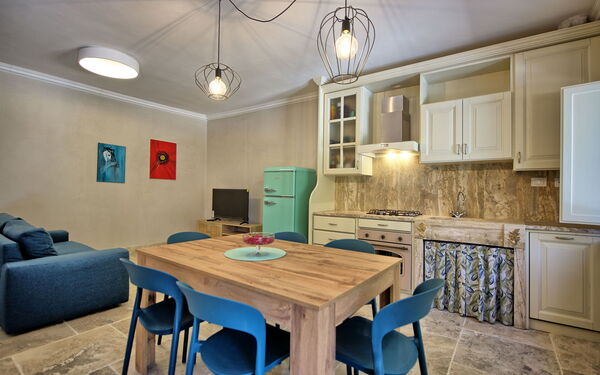 Accommodatie Borgo Ariano 5: Keuken, Lunchroom, Woonkamer