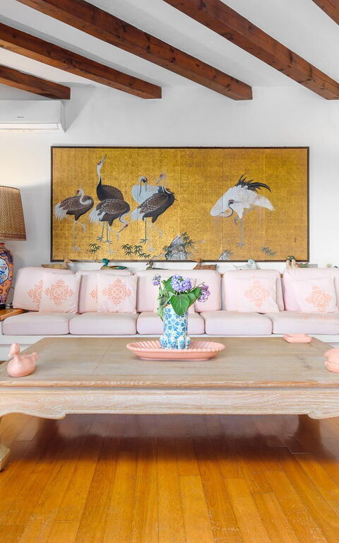 Villa Silenis: Woonkamer