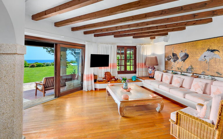 Villa Silenis: Woonkamer