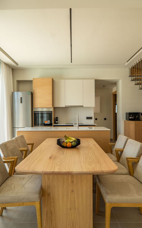 Villa Zen Aphrodite: Keuken, Lunchroom