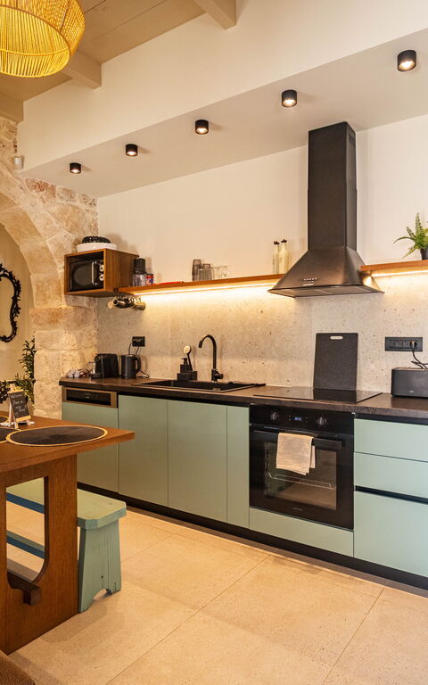 Villa Platon: Keuken, Lunchroom