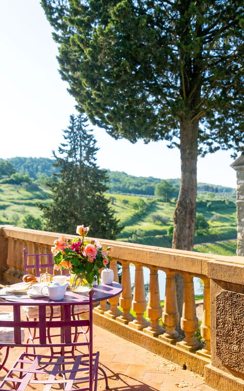 Villa Tenuta Casenuove: Balkon / terras / patio, Buitenkanten, Buitenshuis, Keer bekeken