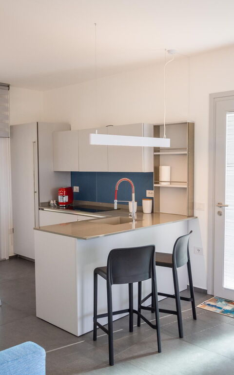 Villa Fior D'acqua: Keuken, Lunchroom, Woonkamer