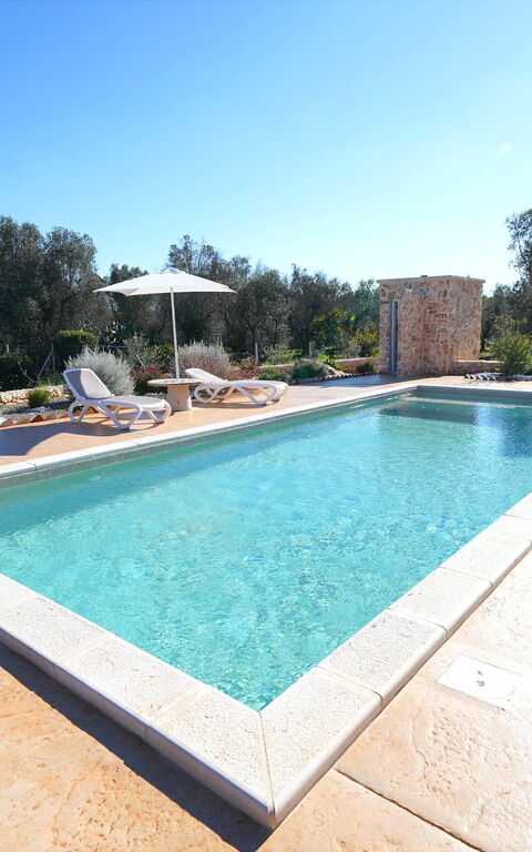 Trullo Samanta: Buitenkanten, Buitenshuis