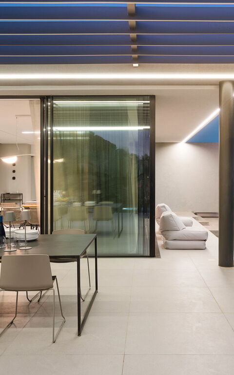 Villa Calypso: Balkon / terras / patio, Buitenkanten, Buitenshuis, Keer bekeken, zwembad