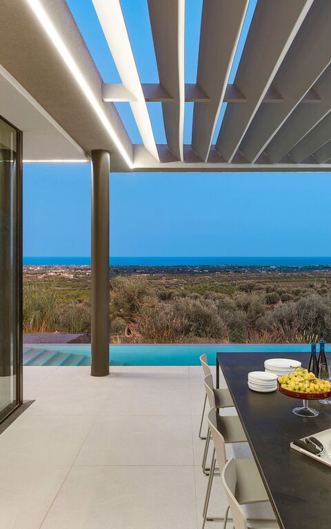 Villa Calypso: Balkon / terras / patio, Buitenkanten, Buitenshuis, Keer bekeken