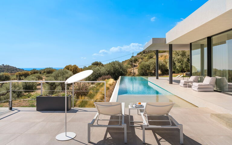 Villa Calypso: Balkon / terras / patio, Buitenkanten, Buitenshuis