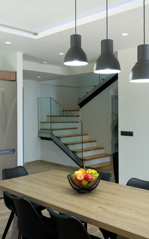 Villa Alkyoni: Keuken, Lunchroom