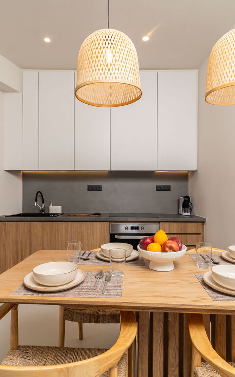 Lofos Horizon Villa: Keuken, Lunchroom