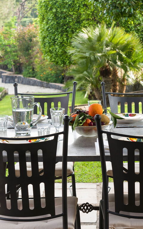 Villa Saracina: Balkon / terras / patio, Buitenkanten, Buitenshuis, Tuin