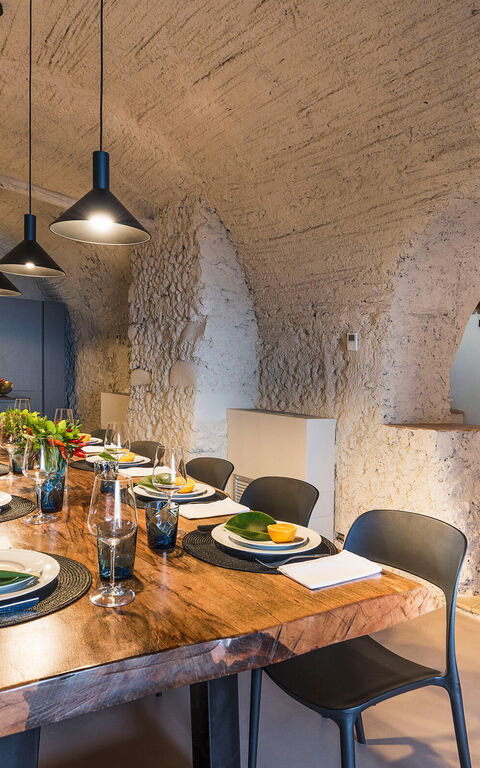 Villa Continella: Keuken, Lunchroom