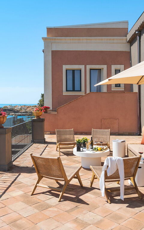 Villa Continella: Balkon / terras / patio, Buitenkanten, Buitenshuis, Keer bekeken
