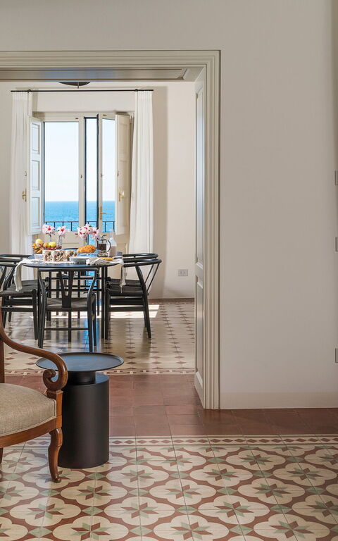 Villa Continella: Woonkamer