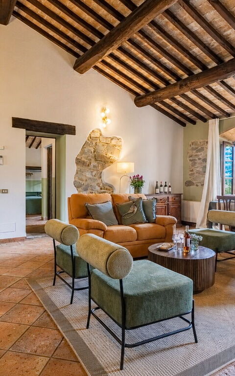 Podere Peteglia: Woonkamer