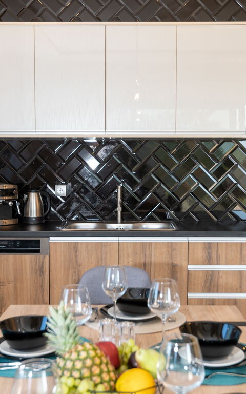 Villa Olympia: Keuken, Lunchroom